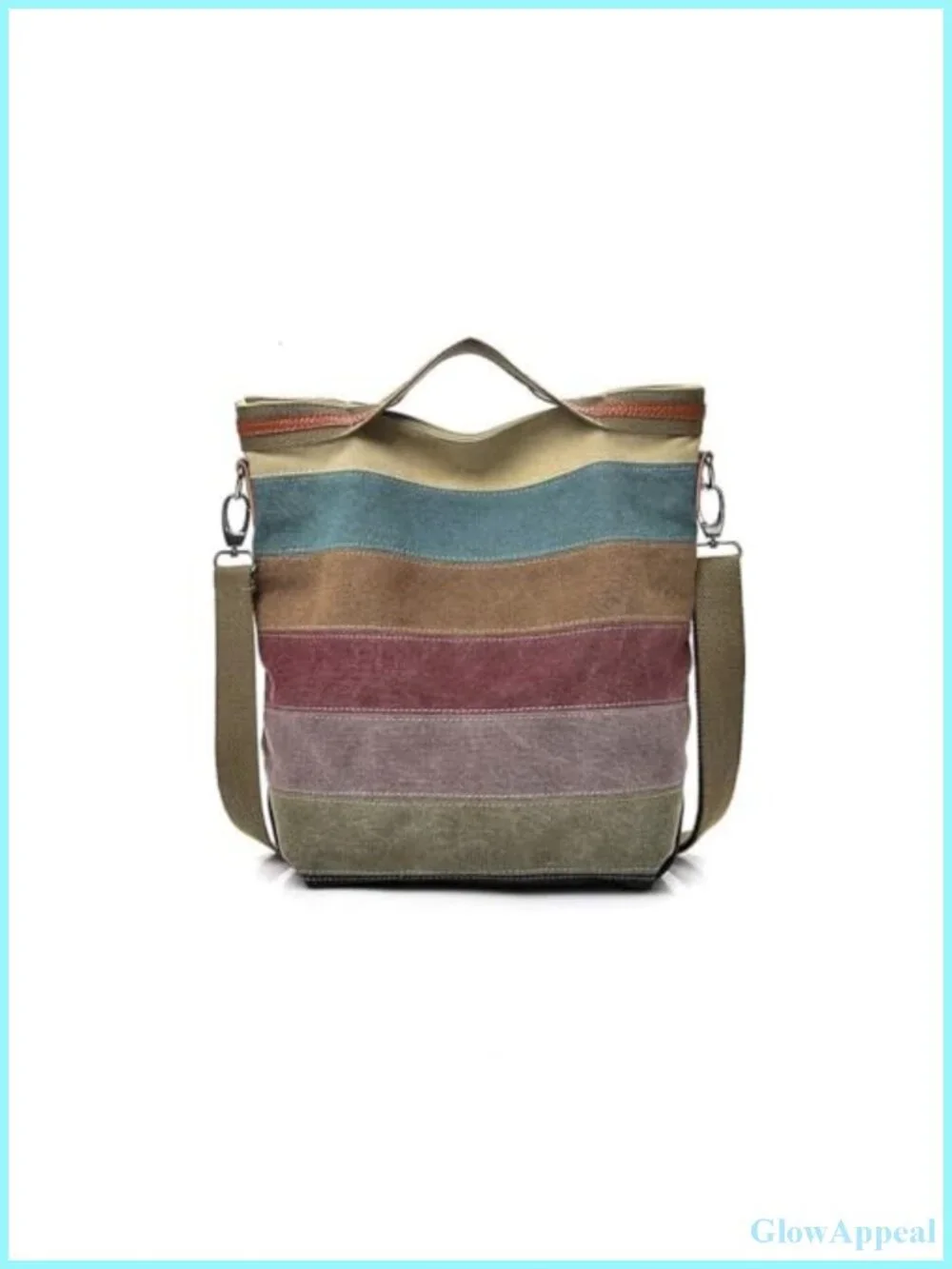 Women's Canvas Hobo Tote Crossbody Bag with Detachable Strap